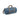 Front three-quarter view of the blue Revelry Supply The Overnighter - Smell Proof Small Duffle on a white background showing tan straps, leather handle patch, and side logo.