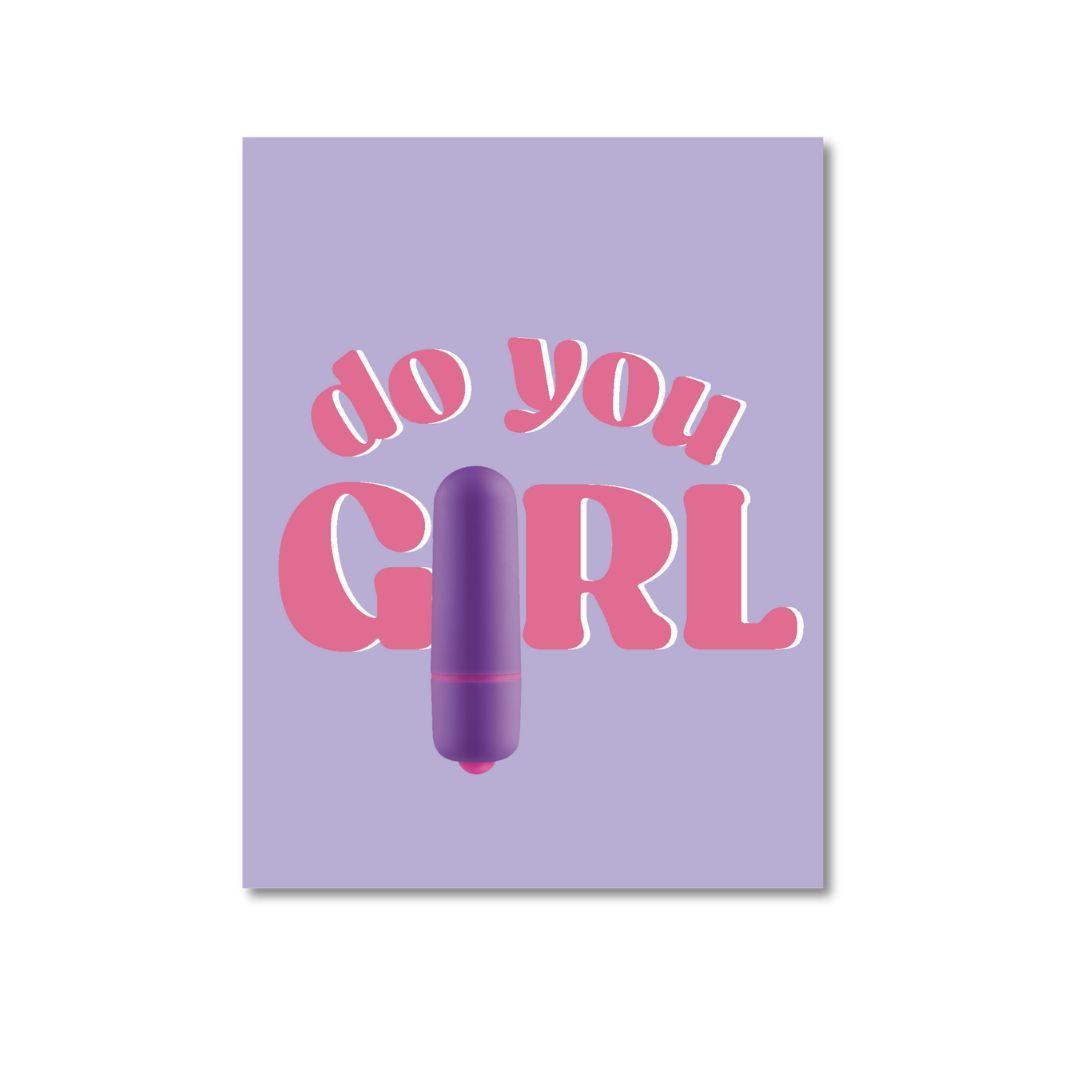 Do You Girl Vibrator Greeting Card