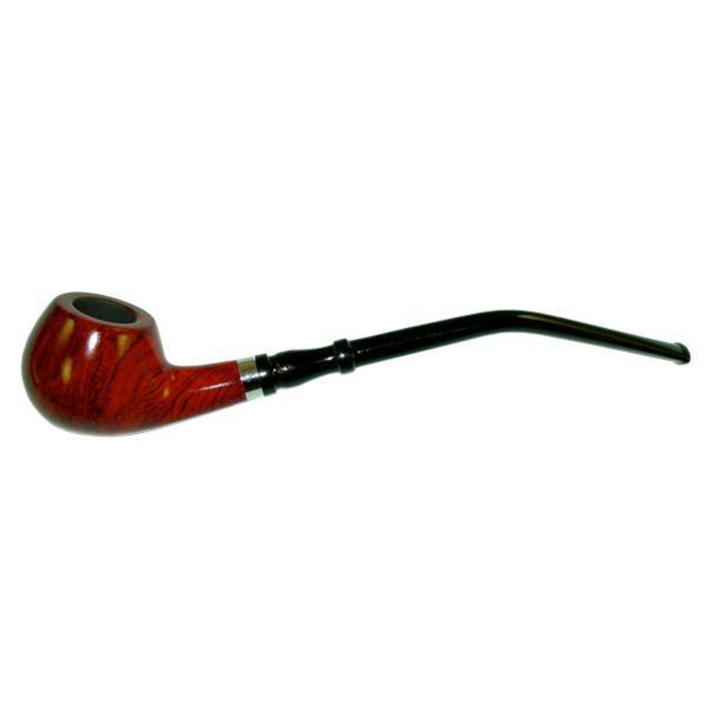 Churchwarden Bent Stem Cherry Wood Shire Pipe