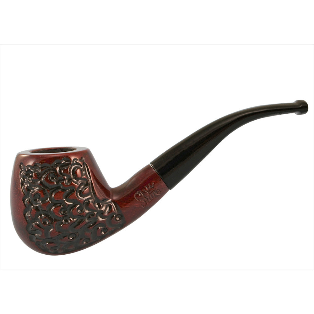 The True Scotsman Engraved Bent Brandy Shire Pipe