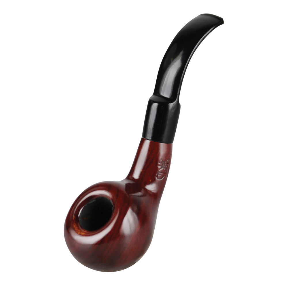 Bent Tomato Cherry Wood Shire Pipe