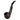 A three-quarter view of the Bent Octagon Brandy Cherry Wood Shire Pipe, showcasing its polished, dark wood finish and angled design.