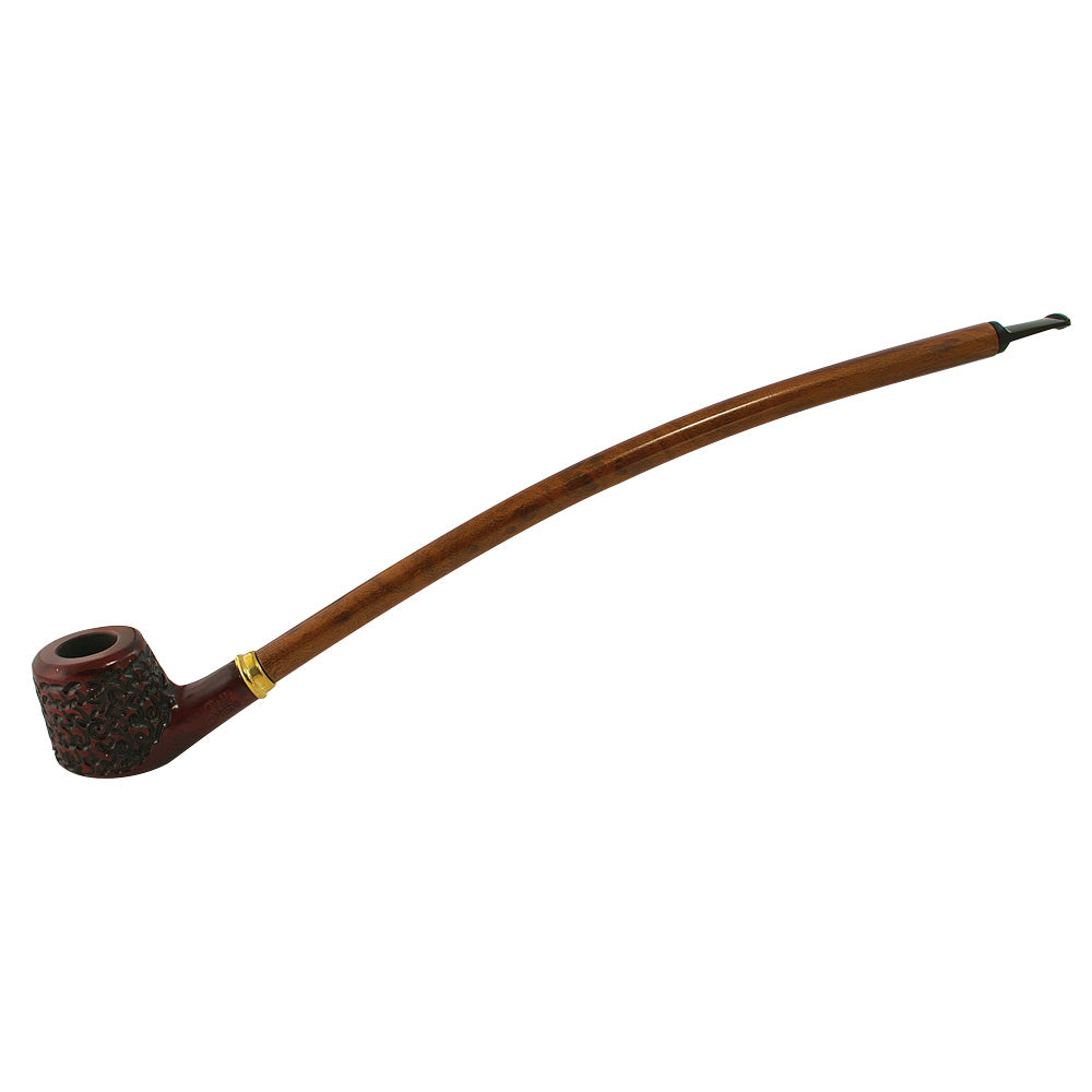 Curved Engraved Cherry Wood Shire Pipe