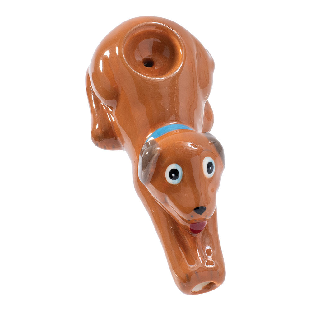 Brown Dog Ceramic Pipe