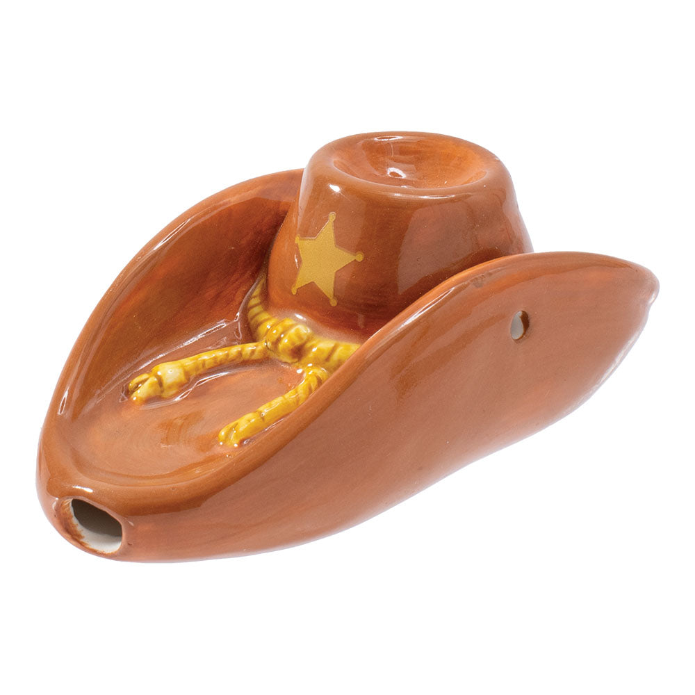 Cowboy Hat Ceramic Pipe