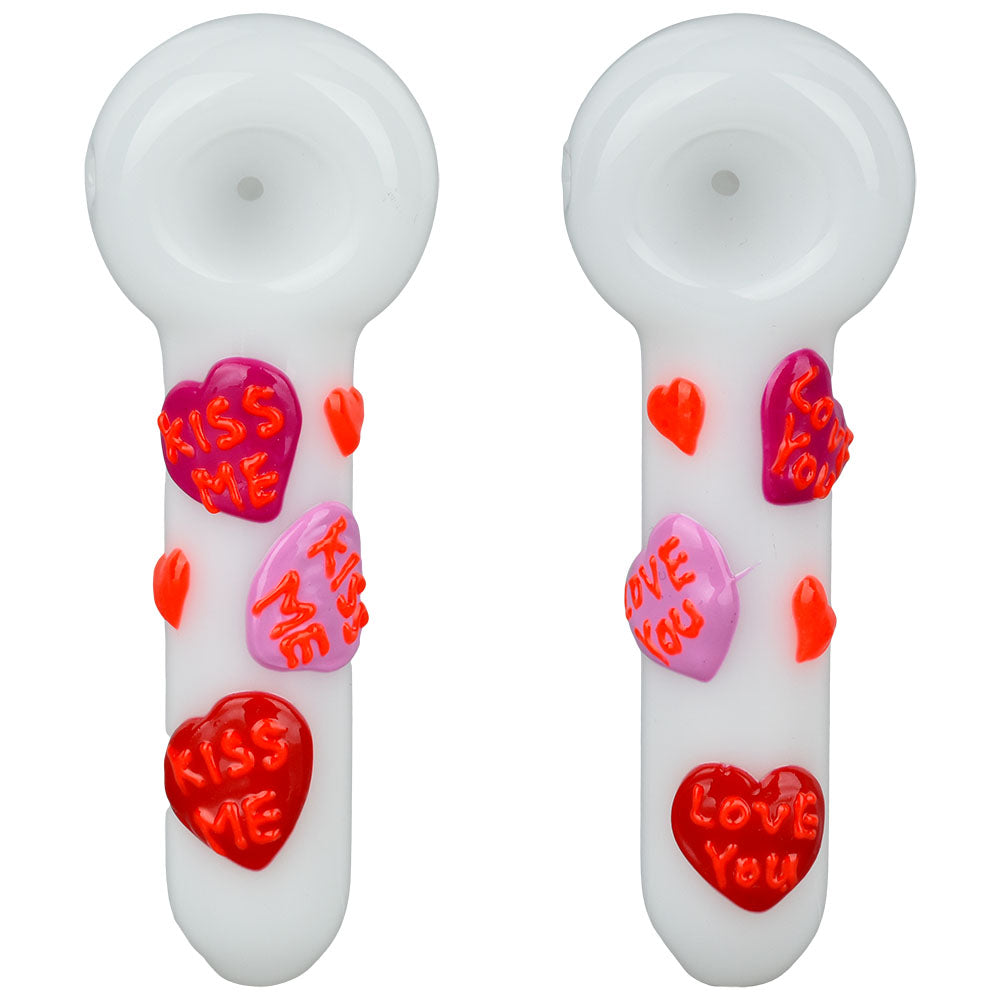 Valentines Hearts Glow In The Dark Spoon Pipe - Set of 5