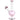 Front view of “The Heart Grows Fonder Glass Water Pipe,” a pink glass pipe with a heart-shaped base and smooth, curved neck.