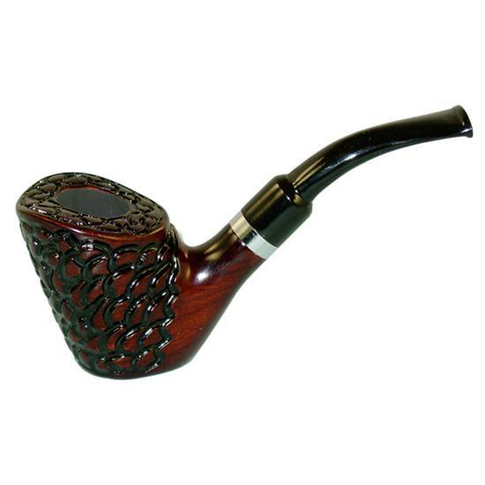 Standing Carved Cherry Wood Shire Pipe