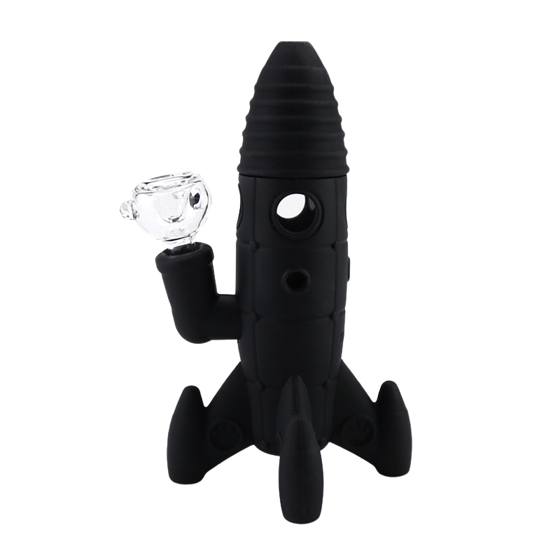 Rocket Ship Silicone & Glass Mini Bong