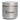Front view of the Bunker Airtight Stash Jar, a silver container with a smooth, rounded shape and reflective surface.