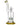 Front view of the Fritted Barrel Sherlock Bubbler, showcasing its textured glass and curved neck design against a plain white background.