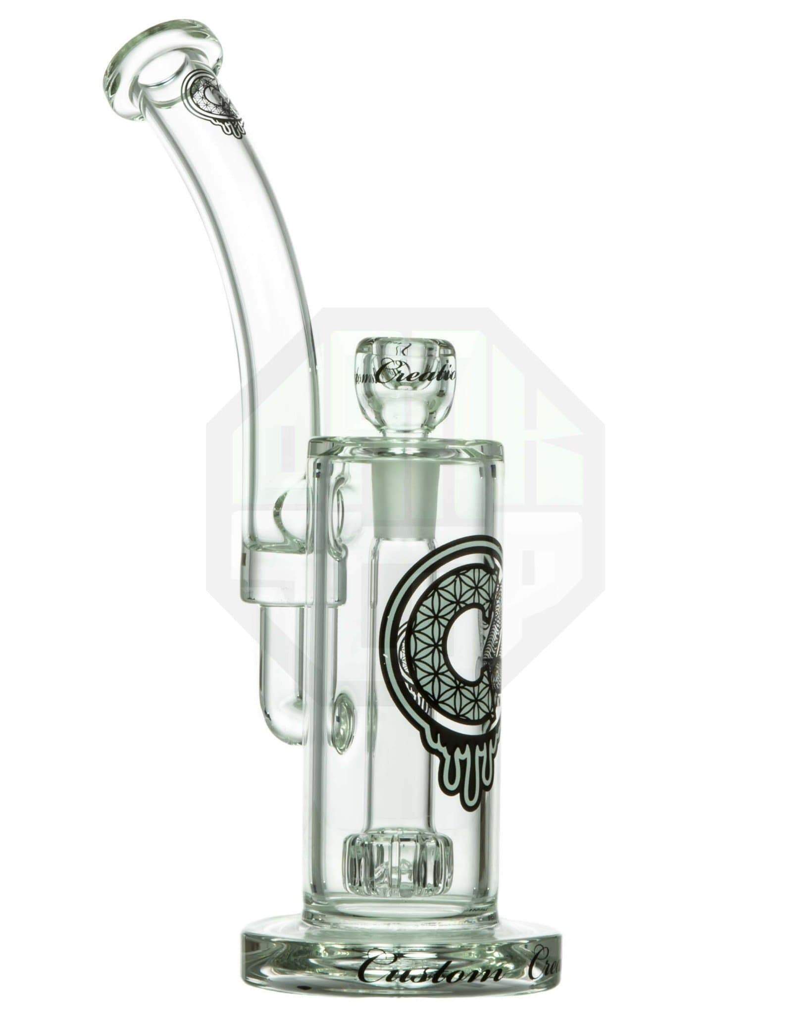 c2 custom creations glass bong, with showerhead perc