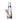 Front view of The Sunrise Water Pipe, a clear glass pipe with colorful geometric designs and a flared mouthpiece.