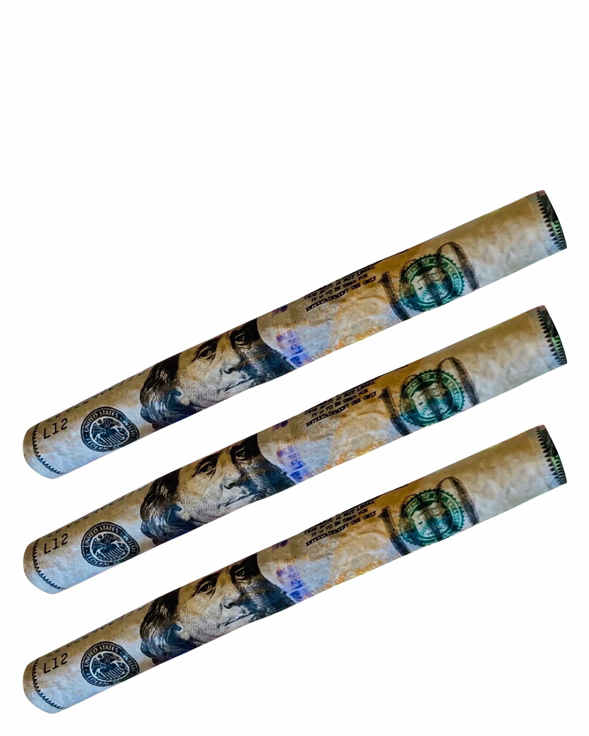 CaliGreenGold 100 Dollar Benny Hemp Roll 3 Pack