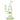 Front view of the Anthony 8" Dab Rig, a clear glass rig with a circular base and angled neck.