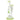 Front view of the Anthony 8" Dab Rig, a clear glass rig with a circular base and angled neck, set against a plain white background.