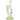 A three-quarter view of the Anthony 8" Dab Rig, showcasing its clear glass construction and rounded base.