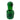 A front view of the 4" Sherlock Pipe, showing its curved stem and polished green finish.