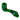 A three-quarter view of the 4" Sherlock Pipe, showing the curved green glass stem and rounded bowl.