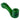 A side view of the "4" Sherlock Pipe, showcasing its curved shape and dark green hue against a plain white background.