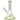 A three-quarter view of the Pedro 8" Water Pipe, showing the green glass and angled mouthpiece.