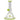 Front view of the Pedro 8” water pipe, a clear glass piece with a rounded base and simple cylindrical design.