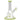 A three-quarter view of the Pedro 8" Water Pipe, showing its clear glass construction and simple beaker shape.