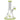 A three-quarter view of the Pedro 8" Water Pipe, showcasing its clear glass construction and simple, rounded beaker shape.