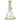 Front view of the Pedro 8" Water Pipe, a clear glass pipe with a wide base and simple cylindrical neck.