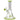 A studio shot of the Pedro 8" Water Pipe, displaying its clear glass construction and simple cylindrical shape.
