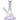 A front view of the Pedro 8" Water Pipe, showcasing its clear glass construction and simple beaker shape.
