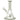 A three-quarter view of the Pedro 8” Water Pipe, showing its clear glass construction and simple beaker shape.