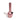 Front view of the Limited Edition Series Water Pipe, showcasing its smooth, pink glass form and cast shadow on a neutral background.