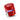 A three-quarter view of the Tectonic9 Auto Dispensing Grinder in red, highlighting its cylindrical shape and metallic finish.