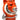Front view of the 100ml Storage Jar, a small, orange glass container with a metal clamp closure.