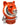 Front view of the 100ml Storage Jar, a small, orange glass container with a metal clamp closure.