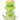 Front view of the 250ml Storage Jar, a whimsical green container resembling a monster’s head with a textured lid.