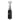 Front view of the Daborizer, a black handheld vaporizer with a clear glass mouthpiece and minimalist design.
