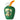 Front view of the Poisonous Apple Bong, a green glass piece with an orange mouthpiece and a sculpted apple shape.