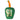 Front view of the Poisonous Apple Bong, a green glass piece shaped like an apple with a curved neck.