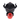 Front view of the Knight Silipipe for June, a black, pipe shaped like a knight's helmet.