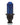 Front view of the 1 Hit Chillum with Rubber Mouthpiece, a blue one-hitter with a black rubber tip.
