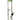 Green 10" Straight Tube with Raked Colored Glass Accents