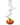Vertical close-up of the DankStop 12" Raked Zig Zag Bubble Base Bong showing its clear zigzag neck and swirled orange bubble base.