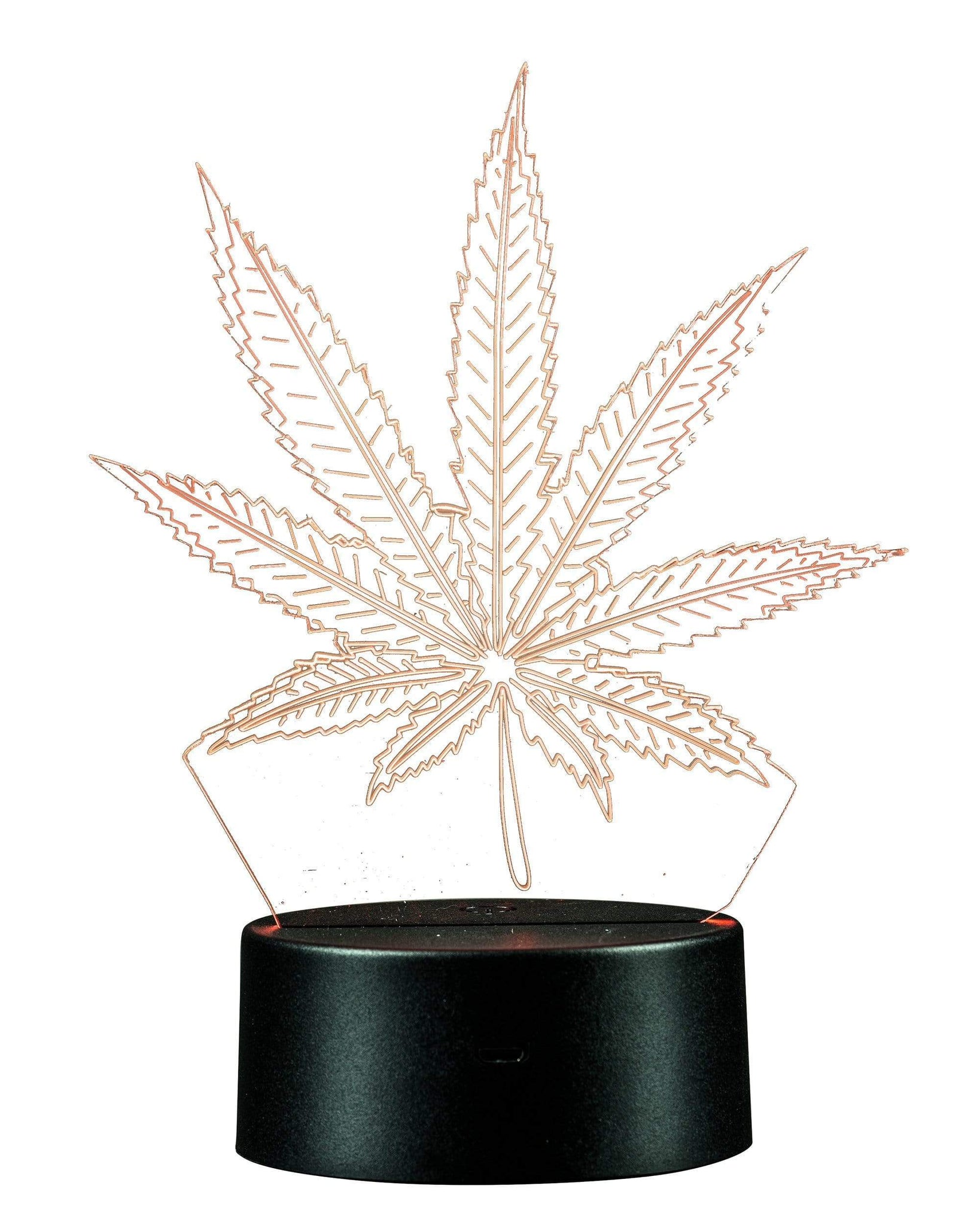 3D Cannabis Leaf Lamp