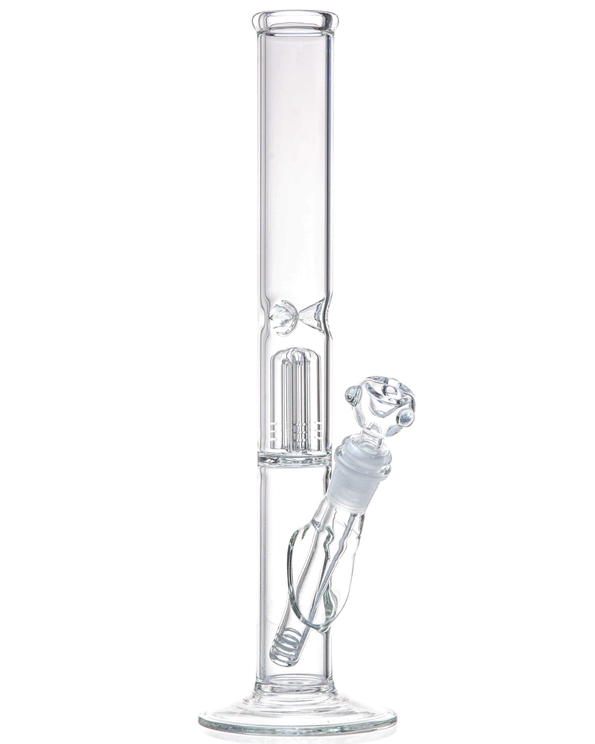 4 Arm Tree Perc Straight Tube Bong w/ Diffused Downstem