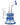 A front view of the 6" Raked Blue Mini Bong, showing the blue-tinted glass and simple, compact design.