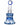A front view of the 6" Raked Blue Mini Bong, displaying its blue glass and simple, compact design.