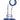 A close-up view of the 6" Raked Blue Mini Bong, showcasing its blue glass joint and simple, compact design.