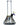 Front view of the 8" Raked Beaker Water Pipe, showcasing a raked glass design with a clear beaker shape.